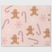 PAPIER CADEAU PINK GINGERPREAD HOMMES NOËL (Plat)