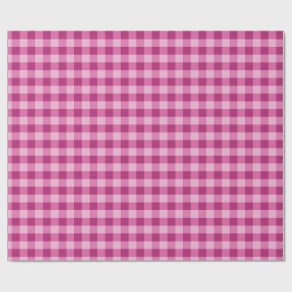 Papier Cadeau Pink Gingham Wrapping Paper Cute Gift Wrap