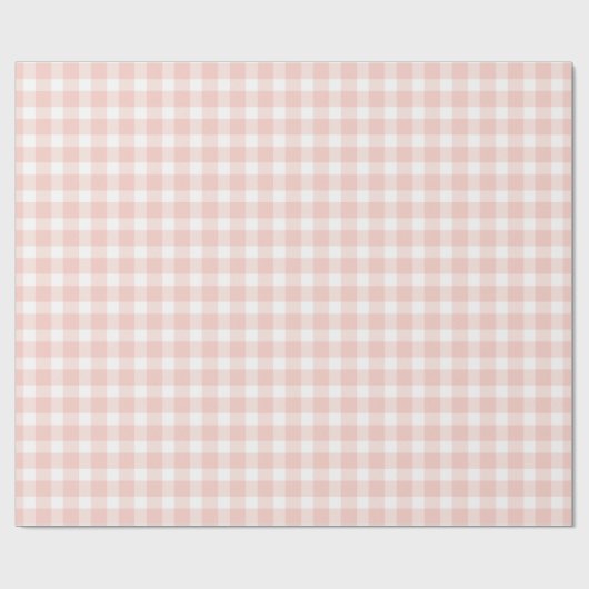 Papier Cadeau pink gingham wrapping paper roll (Plat)