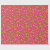 Papier Cadeau Pink & Gold Floral Wrapping Paper (Plat)