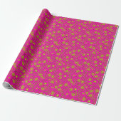 Papier Cadeau Pink & gold floral wrapping paper (Déroulé)