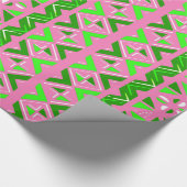 Papier Cadeau Pink & Green African Pattern (Coin)
