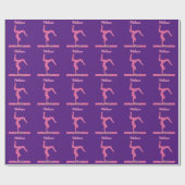 Papier Cadeau Pink Gymnastique Fille Éperche Balancier (Plat)