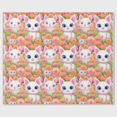 Papier Cadeau Pink Kawaii Kitty (Plat)