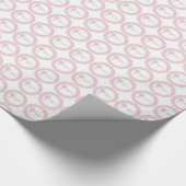 Papier Cadeau Pink Lace Girl Baptême (Coin)