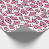 Papier Cadeau Pink Lips Kiss Lipstick Beauté Distributeur (Coin)