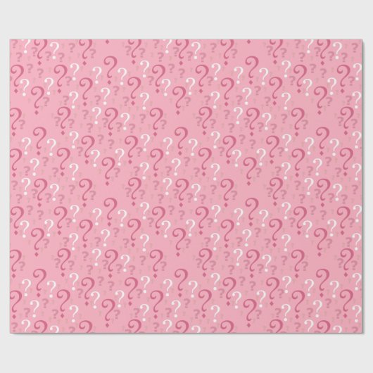 Papier Cadeau Pink m'encombrer ce point d'interrogation mystérie (Plat)