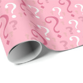 Papier Cadeau Pink m'encombrer ce point d'interrogation mystérie (Coin rond)