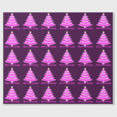 Papier Cadeau Pink Merry Christmas tree (Plat)