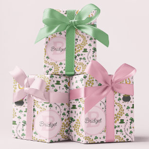 Papier Cadeau Pink, mignon & Curvy St. Patrick's Day Tissue Pape