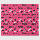 Papier Cadeau Pink Nurse Life Seamless Pattern (2) (Plat)