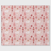 Papier Cadeau Pink Nutcracker Ballet Christmas Gift Wrap (Plat)