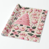 Papier Cadeau Pink Nutcracker Christmas Tree (Déroulé)