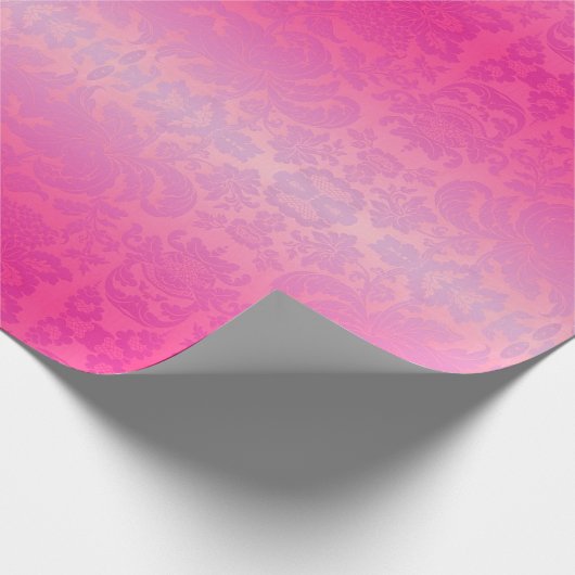 Papier Cadeau Pink Ombre Damask (Coin)