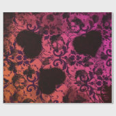 Papier Cadeau Pink Orange Grunge Damask Valentine (Plat)