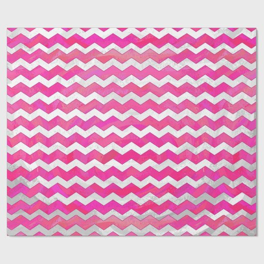 Papier Cadeau Pink Passion Chevron Motif (Plat)