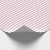 Papier Cadeau Pink Pastel Ferme Rustique Ticking Strift Cadeau (Coin)