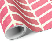 Papier Cadeau Pink Patterned Wrapping Paper (Coin rond)