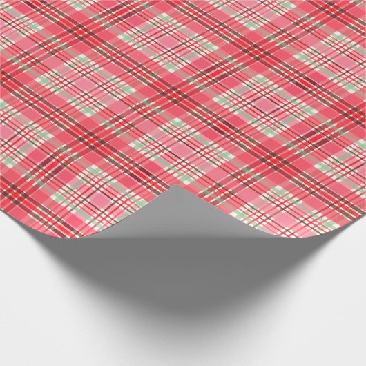 Papier Cadeau Pink Plaid Tartan (Coin)