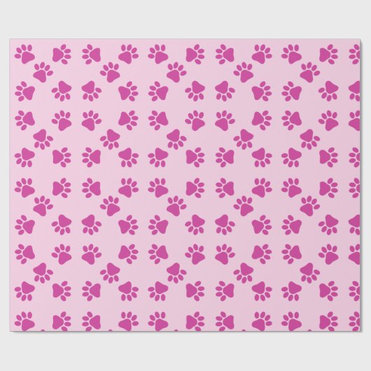 Papier Cadeau Pink Puppy Party Cadeau, Enfants & Animaux Anniver (Plat)