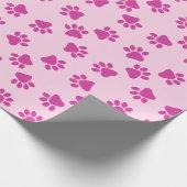 Papier Cadeau Pink Puppy Party Cadeau, Enfants & Animaux Anniver (Coin)