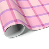 Papier Cadeau Pink Purple Pastel À damiers Motif (Coin rond)
