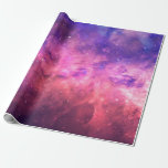 Papier Cadeau Pink Purple Starry Sky Cosmic Galaxy Sky Fire Glow<br><div class="desc">Papier d'emballage</div>