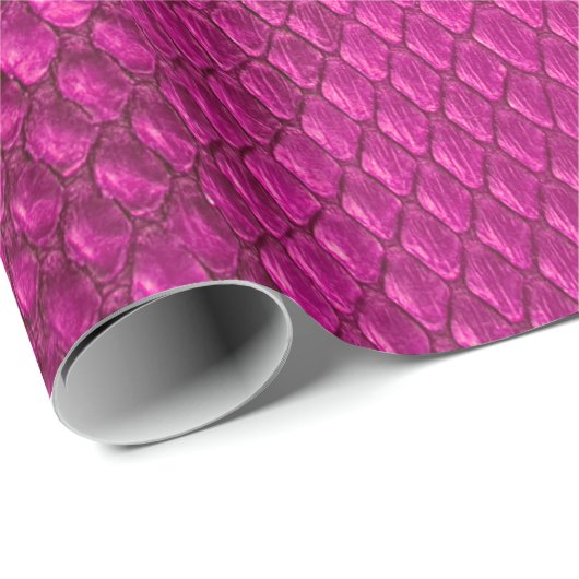 Papier Cadeau Pink python peau de serpent texture (Coin rond)