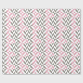Papier Cadeau Pink Raspberry and Silver Geometric ZigZag (Plat)
