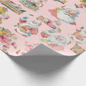 Papier Cadeau Pink Retro Super Père Noël (Coin)