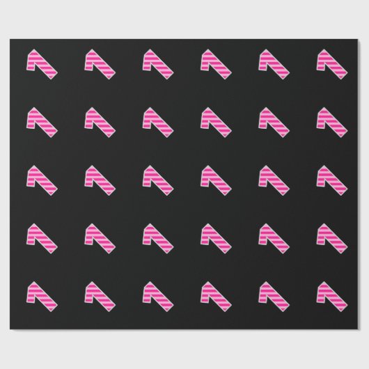 Papier Cadeau Pink Stripes 1 Numéro d'événement (Anniversaire, A (Plat)