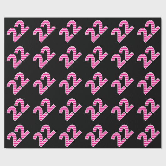 Papier Cadeau Pink Stripes 22 event # (Birthday, Anniversary) (Plat)