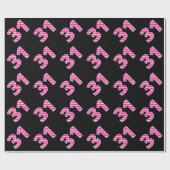 Papier Cadeau Pink Stripes 31 N° d'événement (Anniversaire, Anni (Plat)
