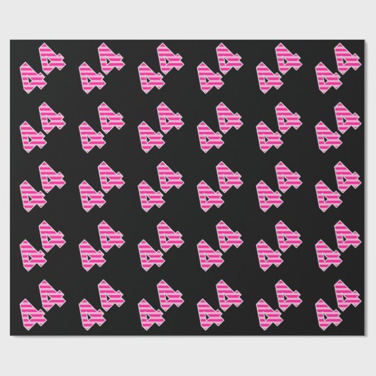 Papier Cadeau Pink Stripes 44 N° d'événement (Anniversaire, Anni (Plat)