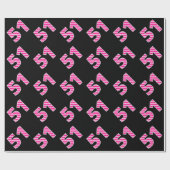 Papier Cadeau Pink Stripes 51 N° d'événement (Anniversaire, Anni (Plat)