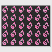Papier Cadeau Pink Stripes 67 N° d'événement (Anniversaire, Anni (Plat)