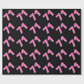 Papier Cadeau Pink Stripes 71 N° d'événement (Anniversaire, Anni (Plat)