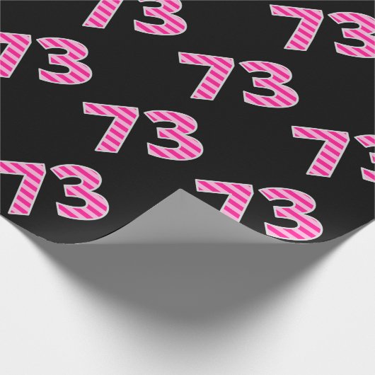 Papier Cadeau Pink Stripes 73 N° d'événement (Anniversaire, Anni (Coin)