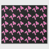 Papier Cadeau Pink Stripes 74 N° d'événement (Anniversaire, Anni (Plat)