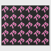 Papier Cadeau Pink Stripes 75 N° d'événement (Anniversaire, Anni (Plat)