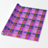 Papier Cadeau Pink tartan Fabric Pattern Cloth Madras (Déroulé)