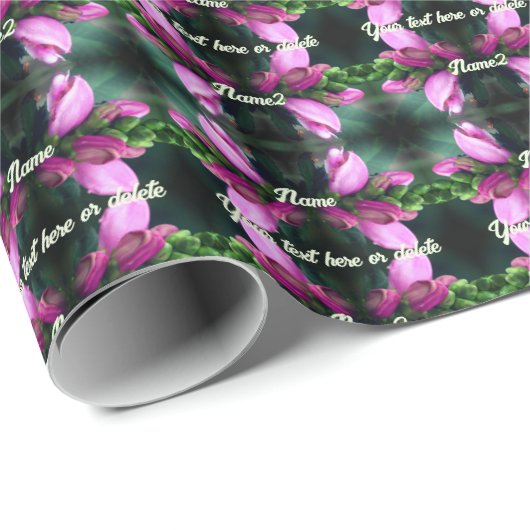 Papier Cadeau Pink Turtlehead Flower Close Up Personnalisé (Coin rond)