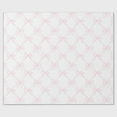 Papier Cadeau Pink & White Bow, Grandmillenium Pink Coquette (Plat)