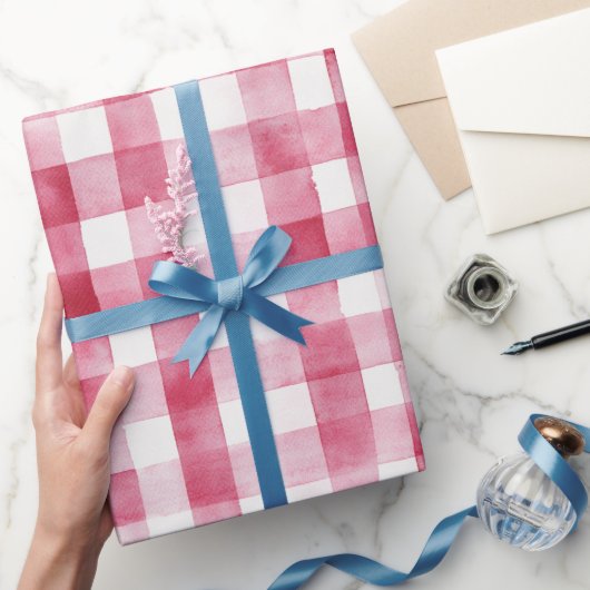 Papier Cadeau Pink White Stripes Birthday (Cadeaux)