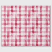 Papier Cadeau Pink White Stripes Birthday (Plat)