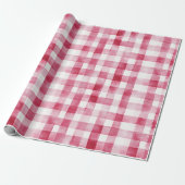 Papier Cadeau Pink White Stripes Birthday (Déroulé)