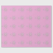Papier Cadeau Pink Winter Wonderland Snowflakes (Plat)