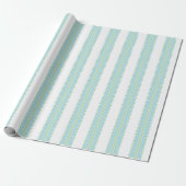 Papier Cadeau Pinking Stripe in Green and Aqua (Déroulé)