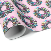 Papier Cadeau Pinkmas de Noël coloré moderne (Coin rond)