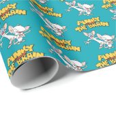 Papier Cadeau Pinky et le cerveau | Afficher le logo (Coin rond)